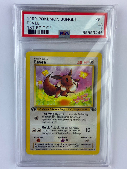 Eevee Jungle 1st Edition 51/64 PSA 5