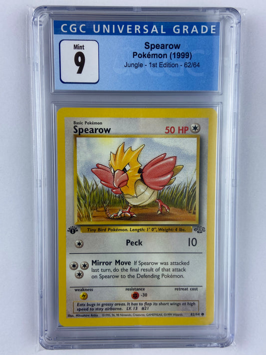 Spearow Jungle 1st Edition 62/4 CGC 9