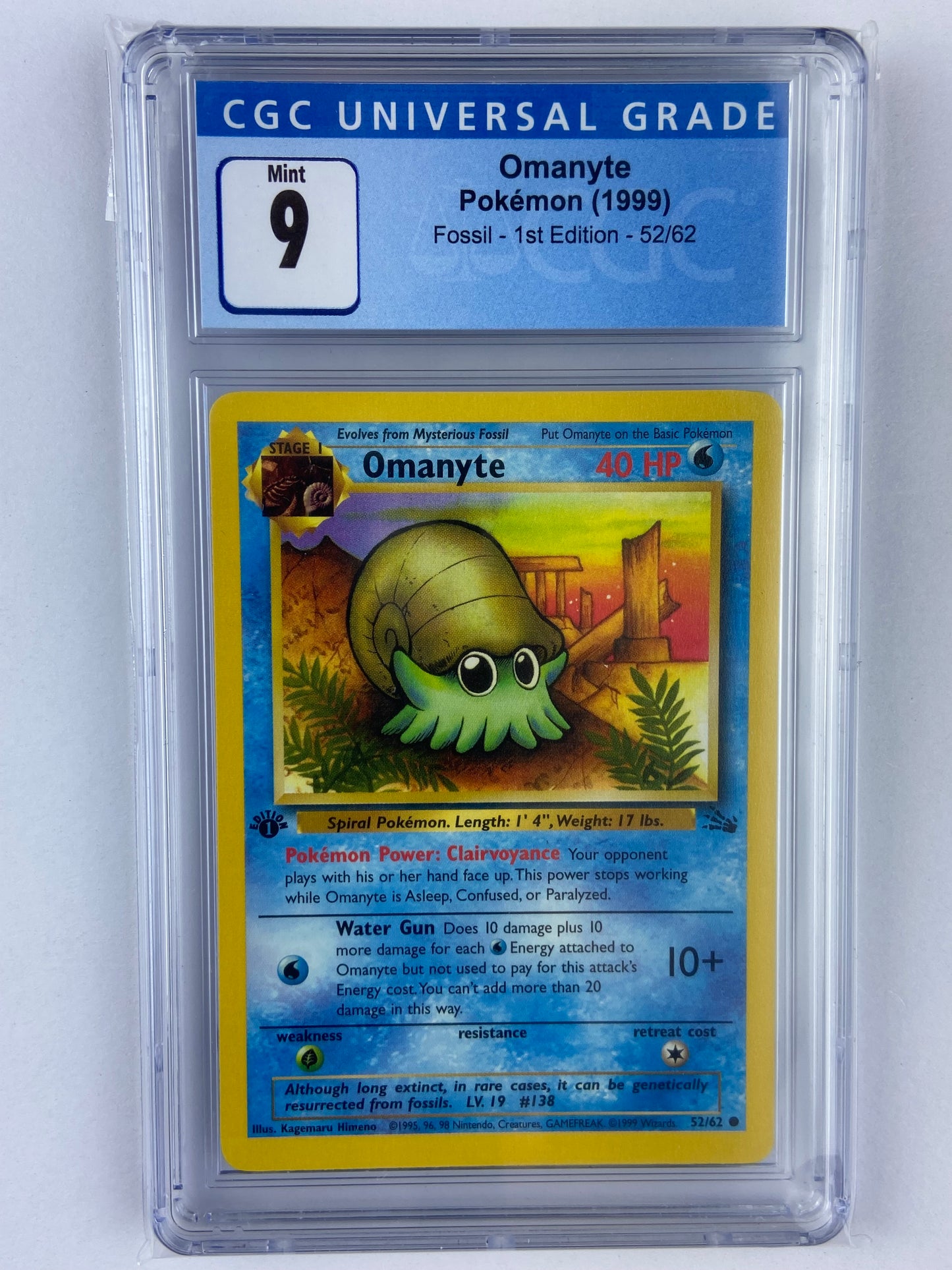 Omanyte Fossil 1st Edition 62/62 CGC 9 – TBC Games