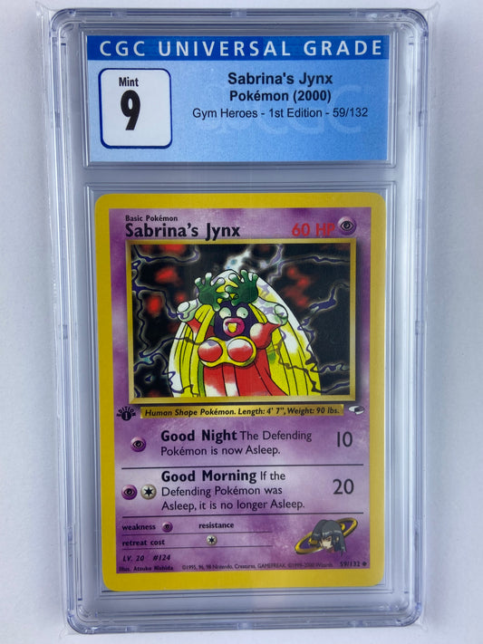 Sabrina's Jynx Gym Heroes 1st Edition 59/132 CGC 9