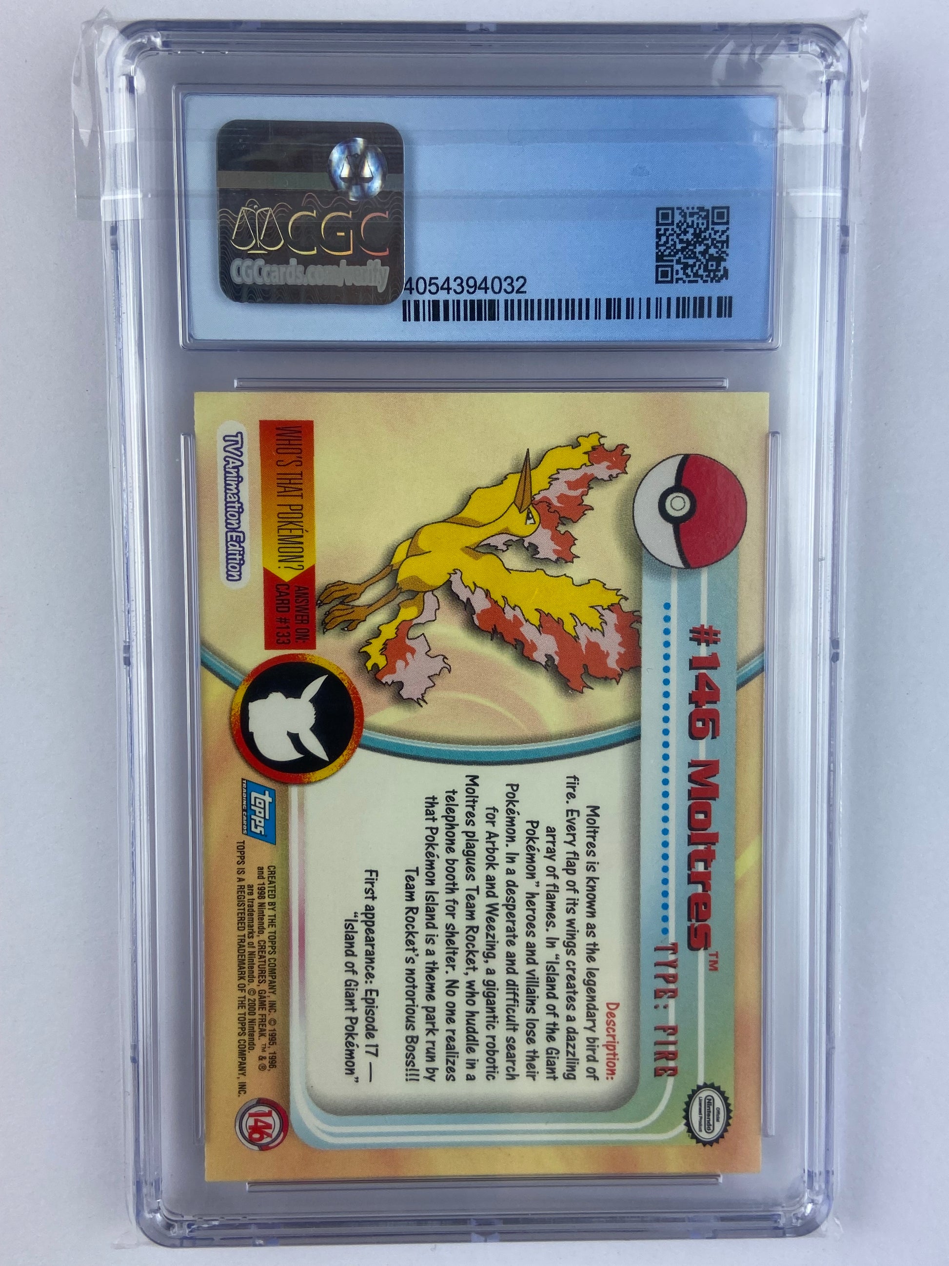 topps pokemon cards series 3 Moltres Topps Series 3 #146 CGC 9.5 – TBC Games