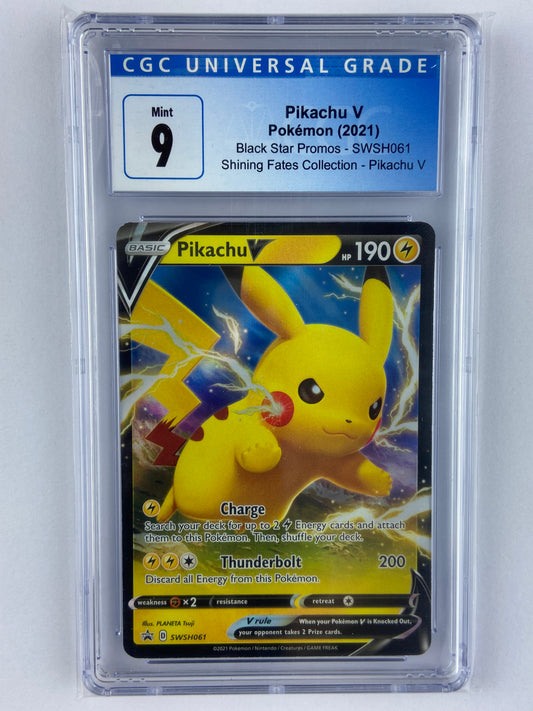 Pikachu V Black Star Promo SWSH061 CGC 9