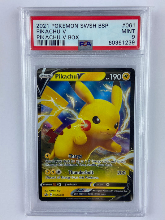 Pikachu V Black Star Promo SWSH061 PSA 9