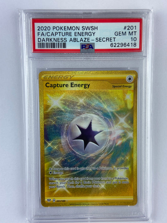 Capture Energy Darkness Ablaze Gold 201/189 PSA 10