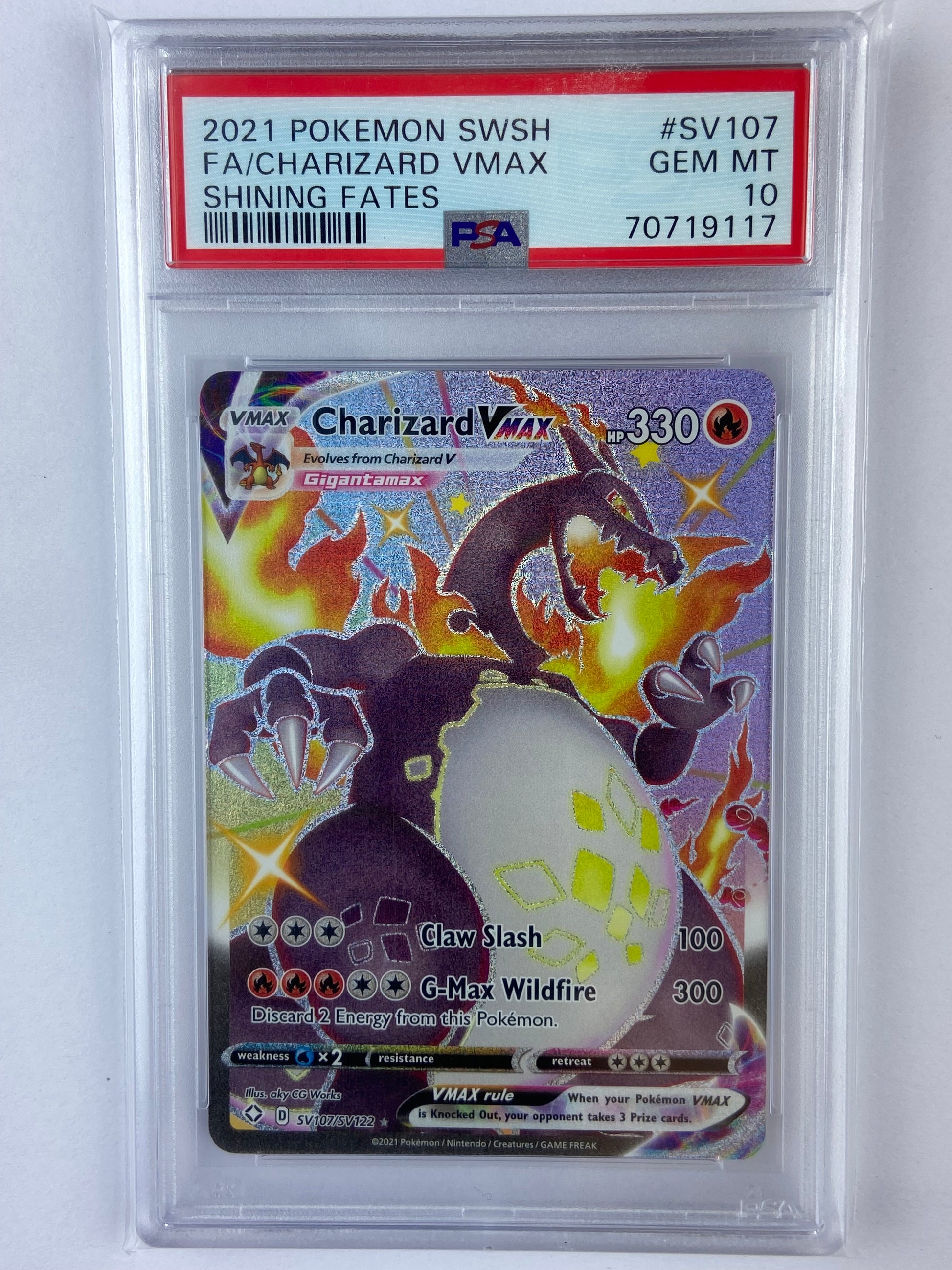 Charizard VMAX Shining Fates SV107/SV122 PSA 10 TBC Games Charizard VMAX Shining Fates SV107/SV122 PSA 10 TBC Games