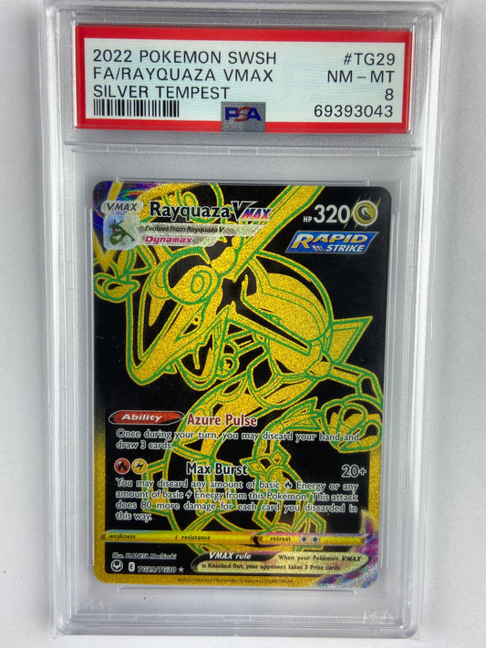 Rayquaza VMAX Silver Tempest TG29/TG30 PSA 8
