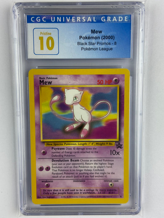 Mew Black Star Promo #8 Pokemon League CGC 10