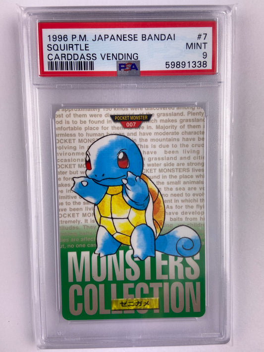 Squirtle Carddass Vending Bandai 1996 #7 Japanese PSA 9