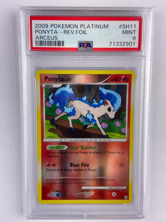 Ponyta Arceus Shiny Reverse Holo SH11 PSA 9
