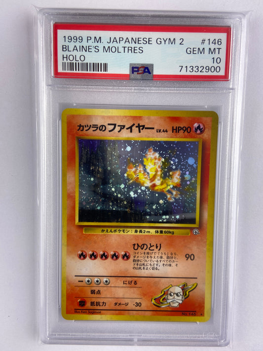 Blaine's Moltres Gym 2 Challenge Japanese PSA 10