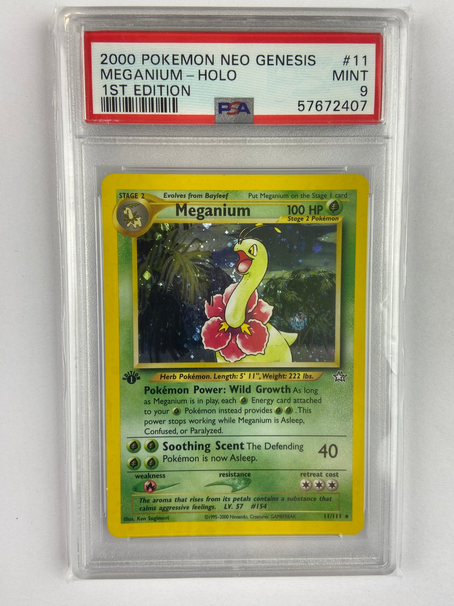 Meganium Neo Genesis 1st Edition Holo 11/111 PSA 9