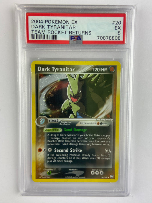 Dark Tyranitar Team Rocket Returns Holo 20/109 PSA 5