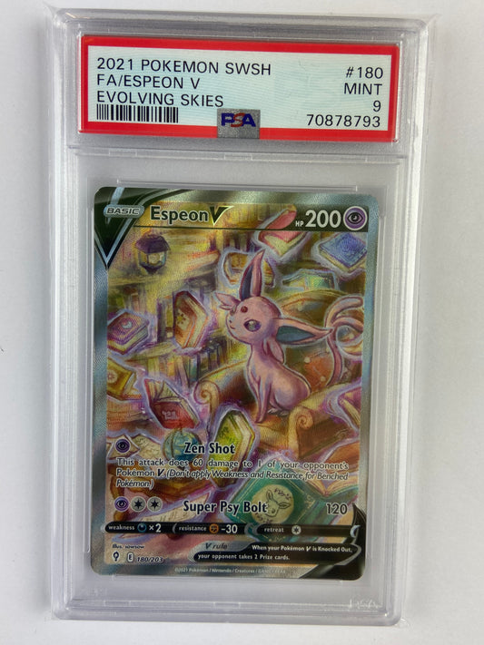 Espeon V Evolving Skies Alt Art 180/203 PSA 9