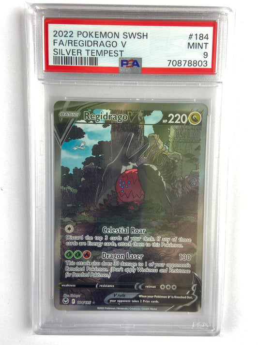 Regidrago V Silver Tempest Alt Art 184/195 PSA 9