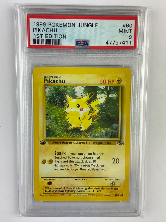 Pikachu Jungle 1st Edition 60/64 PSA 9