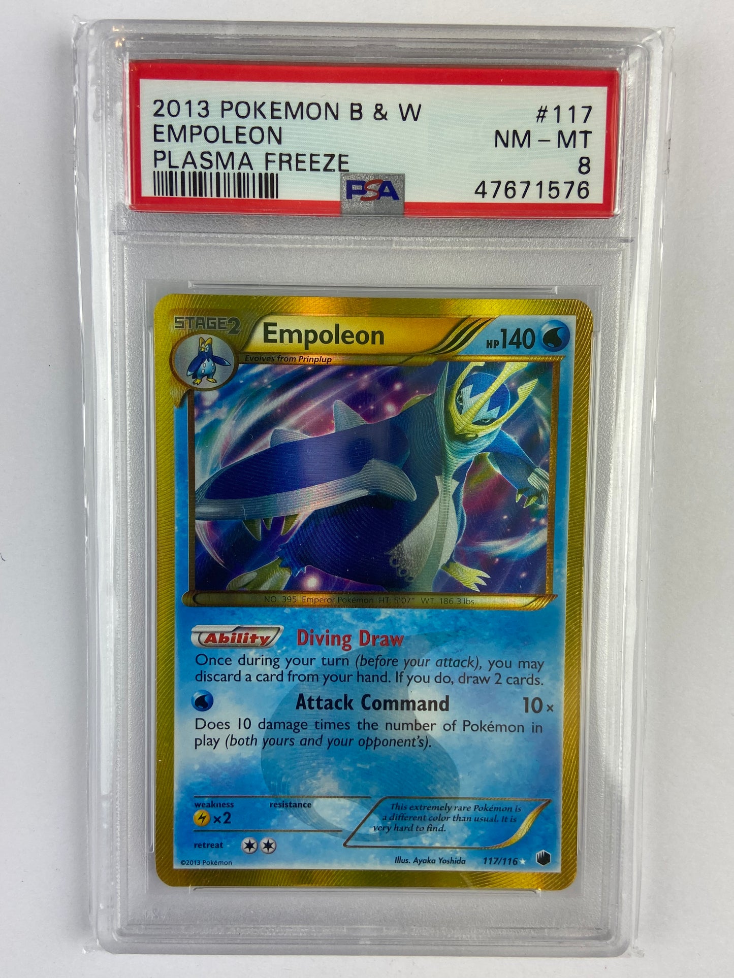 Empoleon Plasma Freeze Secret 117/116 PSA 8 TBC Games Empoleon Plasma Freeze Secret 117/116 PSA 8 TBC Games