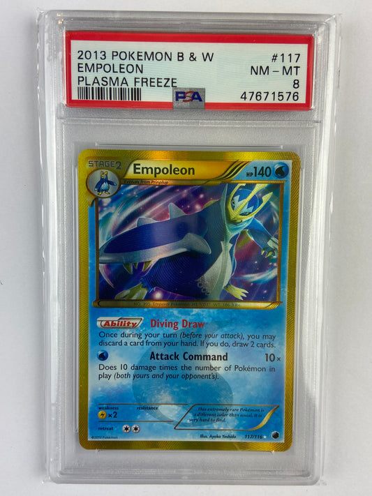 Empoleon Plasma Freeze Secret 117/116 PSA 8