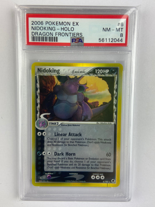 Nidoking Dragon Frontiers Holo 6/101 PSA 8