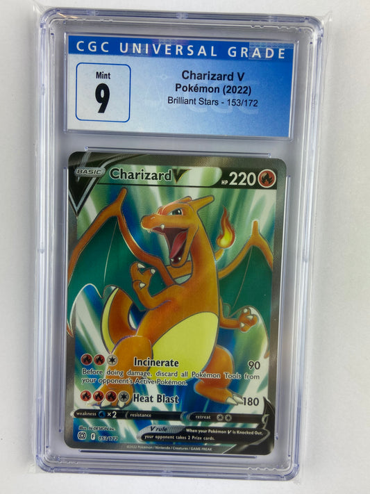 Charizard V Brilliant Stars Full Art 153/172 CGC 9