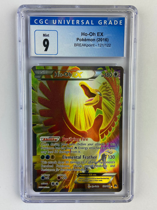 Ho-Oh EX Breakpoint Full Art 121/122 CGC 9