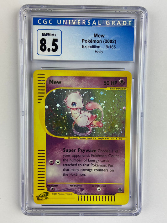 Mew Expedition Holo 19/165 CGC 8.5 w/ SWIRL