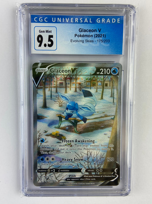Glaceon V Evolving Skies Alt Art 175/203 CGC 9.5