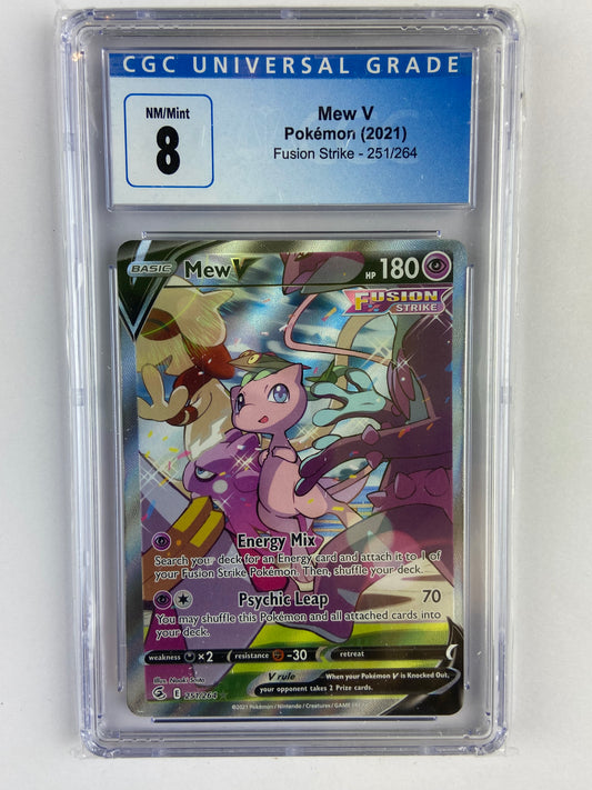 Mew V Fusion Strike Alt Art 251/264 CGC 8
