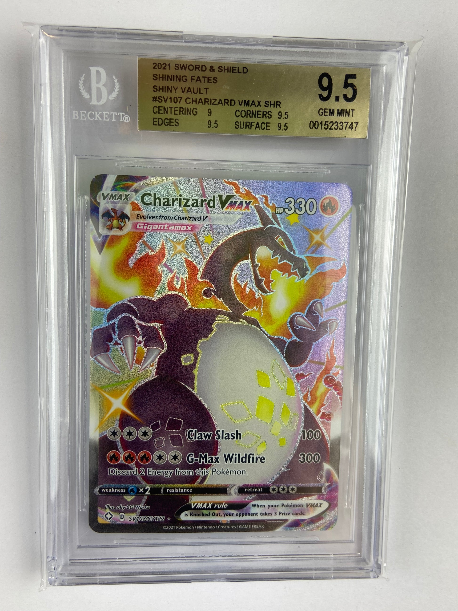 Charizard VMAX Shining Fates SV107/SV122 BGS 9.5 TBC Games Charizard VMAX Shining Fates SV107/SV122 BGS 9.5 TBC Games