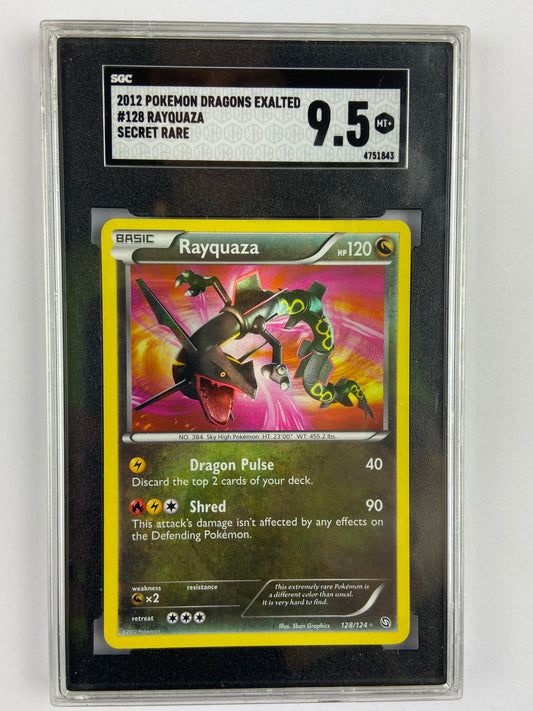 Rayquaza Dragons Exalted Secret 128/124 PSA SGC 9.5