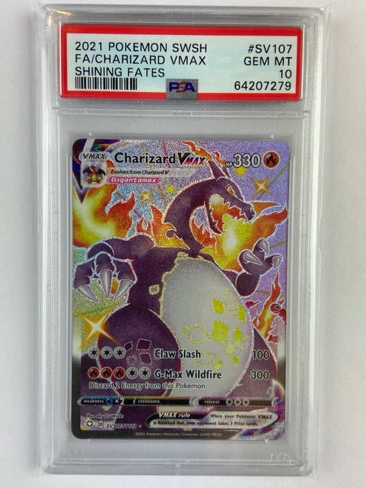Charizard VMAX Shining Fates SV107/SV122 PSA 10