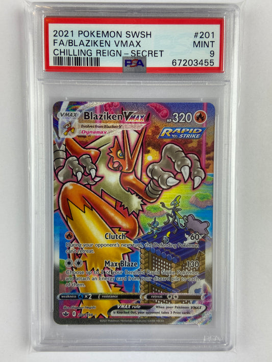 Blaziken VMAX Chilling Reign Alt Art 201/198 PSA 9