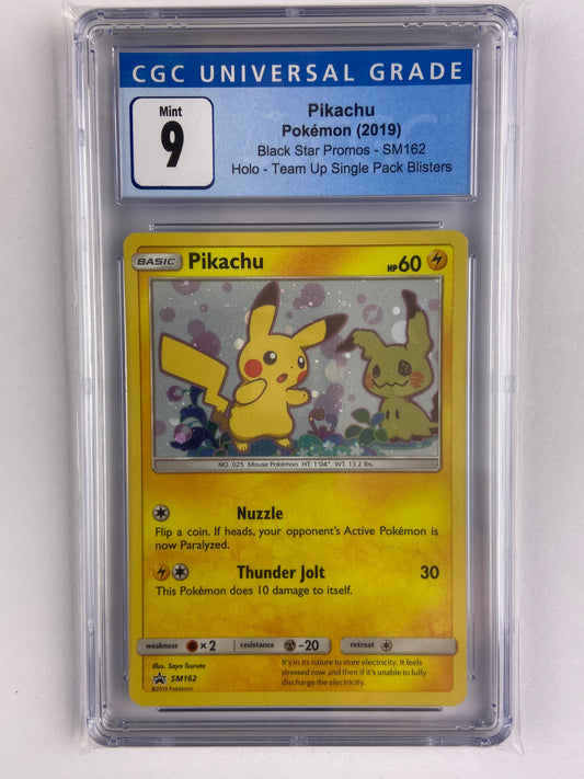 Pikachu SM162 Promo Team Up Blister CGC 9