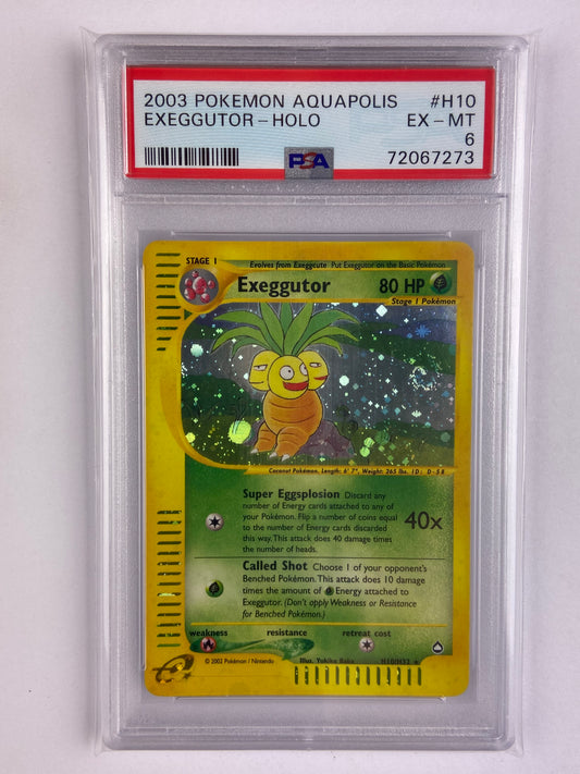 Exeggutor Aquapolis Holo H10/H32 PSA 6 w/ SWIRL