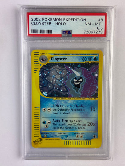 Cloyster Expedition Holo 8/165 PSA 8.5