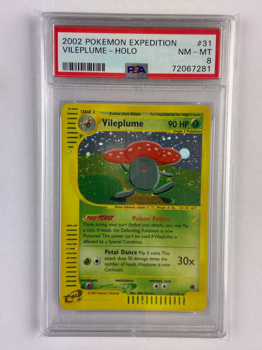 Vileplume Expedition Holo 31/165 PSA 8