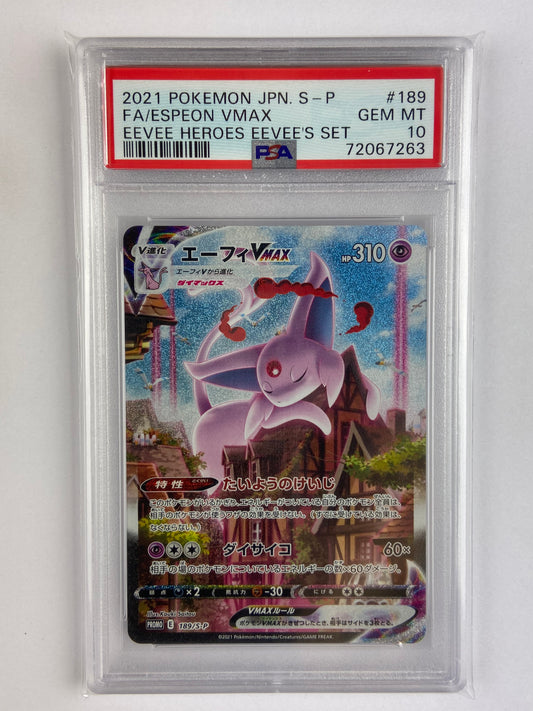 Espeon VMAX Eevee Heroes Gym Box 189/S-P Japanese PSA 10