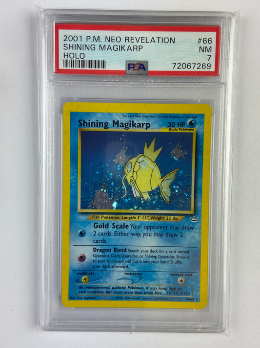 Shining Magikarp Neo Revelation 66/64 PSA 7 w/ SWIRL