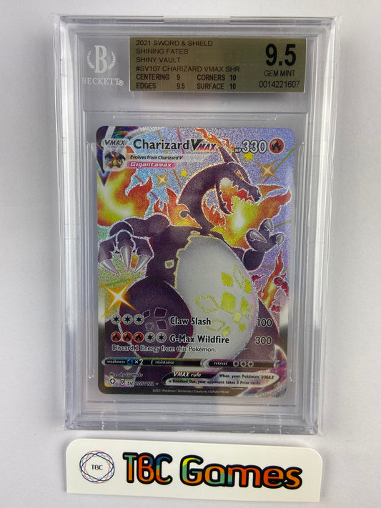 Charizard VMAX Shining Fates SV107/SV122 Subgrades BGS 9.5