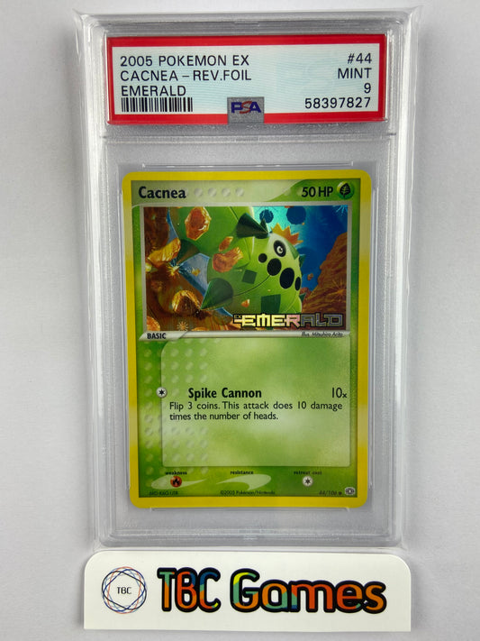 Cacnea Emerald Reverse Holo Stamp 44/106 PSA 9