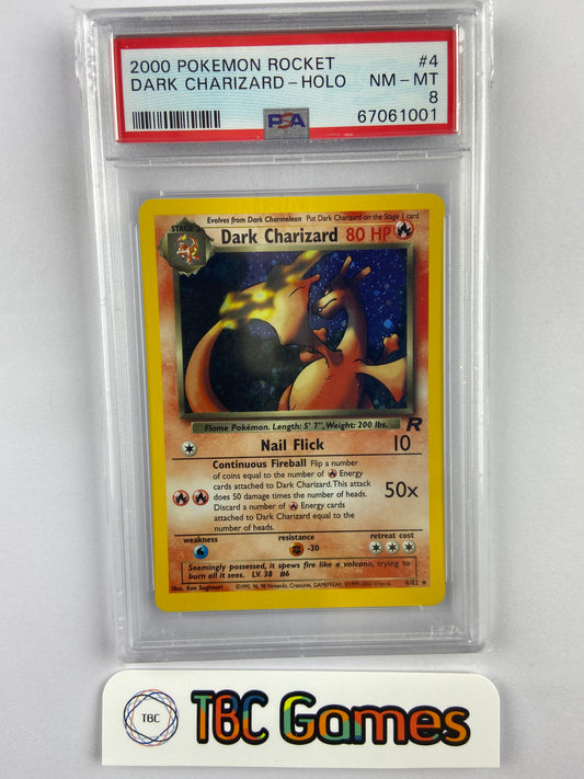 Dark Charizard Team Rocket Holo 4/82 PSA 8