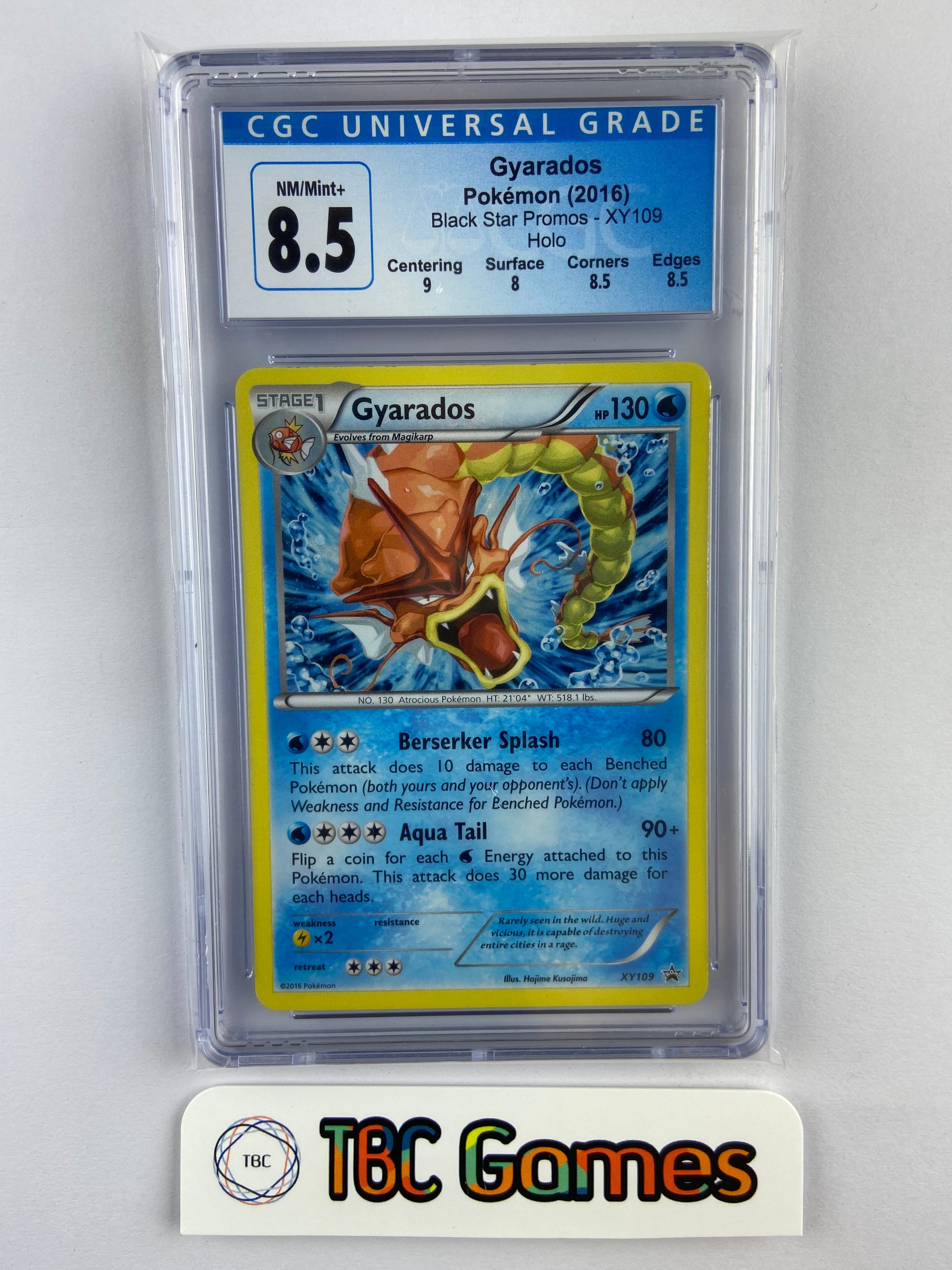 Gyarados Shiny Red Promo XY109 Subgrades CGC 8.5 TBC Games Gyarados Shiny Red Promo XY109 Subgrades CGC 8.5 TBC Games