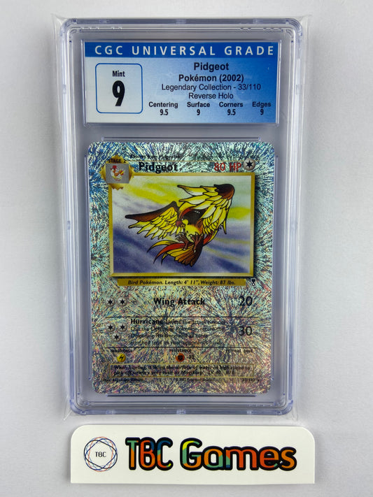 Pidgeot Legendary Collection Reverse Holo 33/110 Subgrades CGC 9