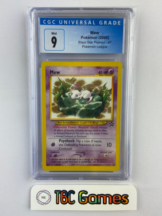 Mew Black Star Promo #47 Pokemon League CGC 9