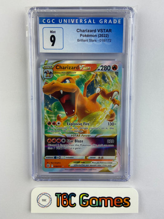 Charizard VSTAR Brilliant Stars 018/172 CGC 9