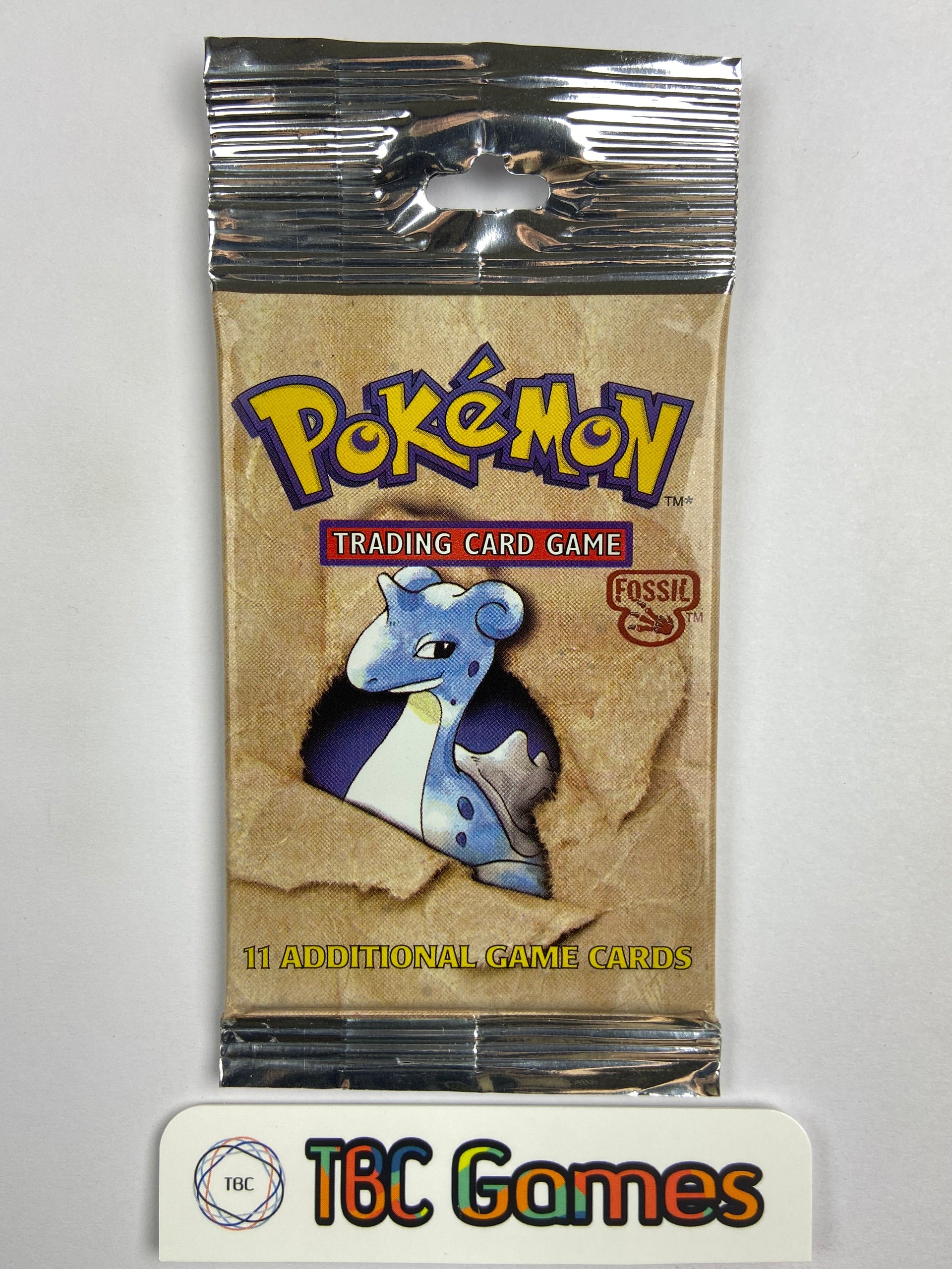 Pokemon TCG: Fossil Unlimited Booster Pack Long Crimp (Lapras) – TBC Games