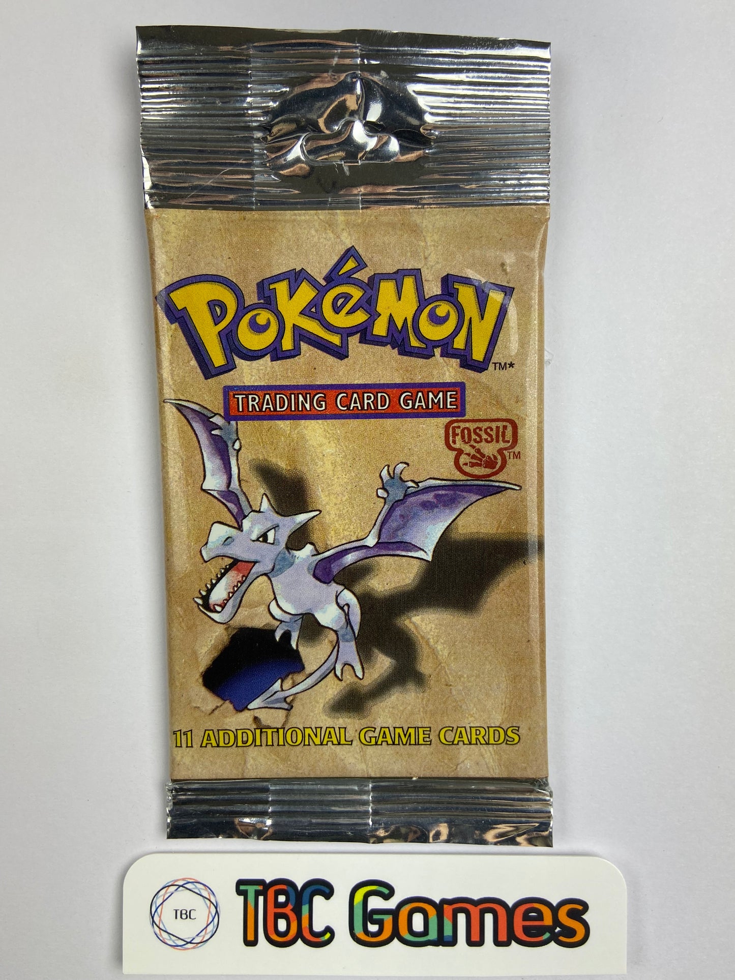 Pokemon TCG: Fossil Unlimited Booster Pack Long Crimp (Aerodactyl)