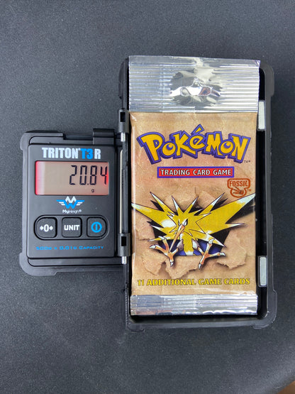 Pokemon TCG: Fossil Unlimited Booster Pack Long Crimp (Zapdos) – TBC Games