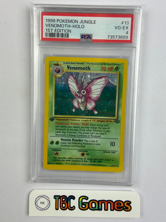 Venemoth Jungle Holo 1st Edition 13/64 PSA 4