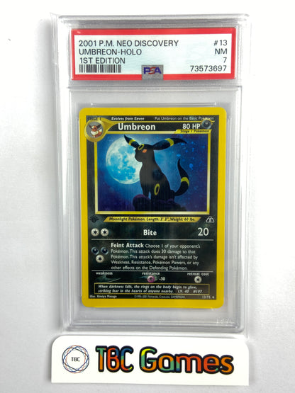 Umbreon Neo Discovery 1st Edition Holo 13/75 PSA 7