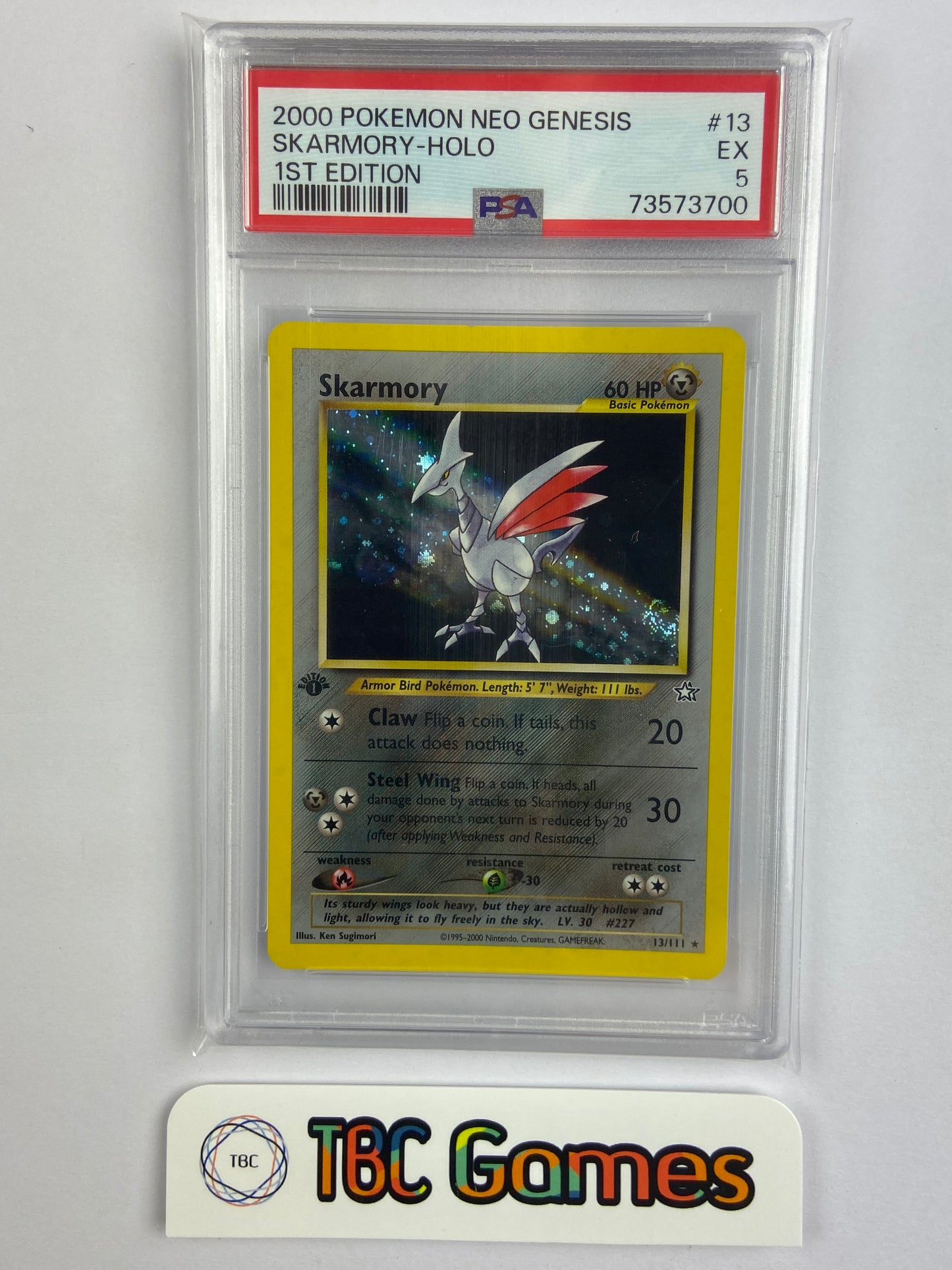 Skarmory Neo Genesis 1st Edition Holo 13/111 PSA 5